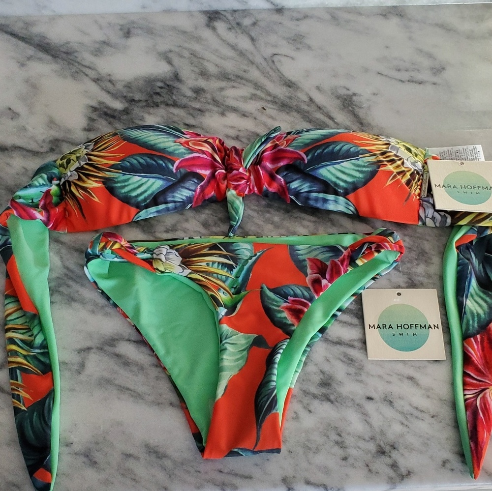 NWT Mara Hoffman Reversible Bikini Set